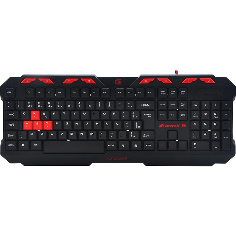 Teclado Gamer  Fortrek GK706 BK/RD Spider USB