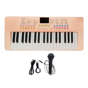 Teclado Infantil Spring Kids TCI37 Rosa Portátil 37 Teclas Com Microfone
 Teclado Infantil Spring Kids TCI37 Rosa Portátil 37 Teclas Com Microfone