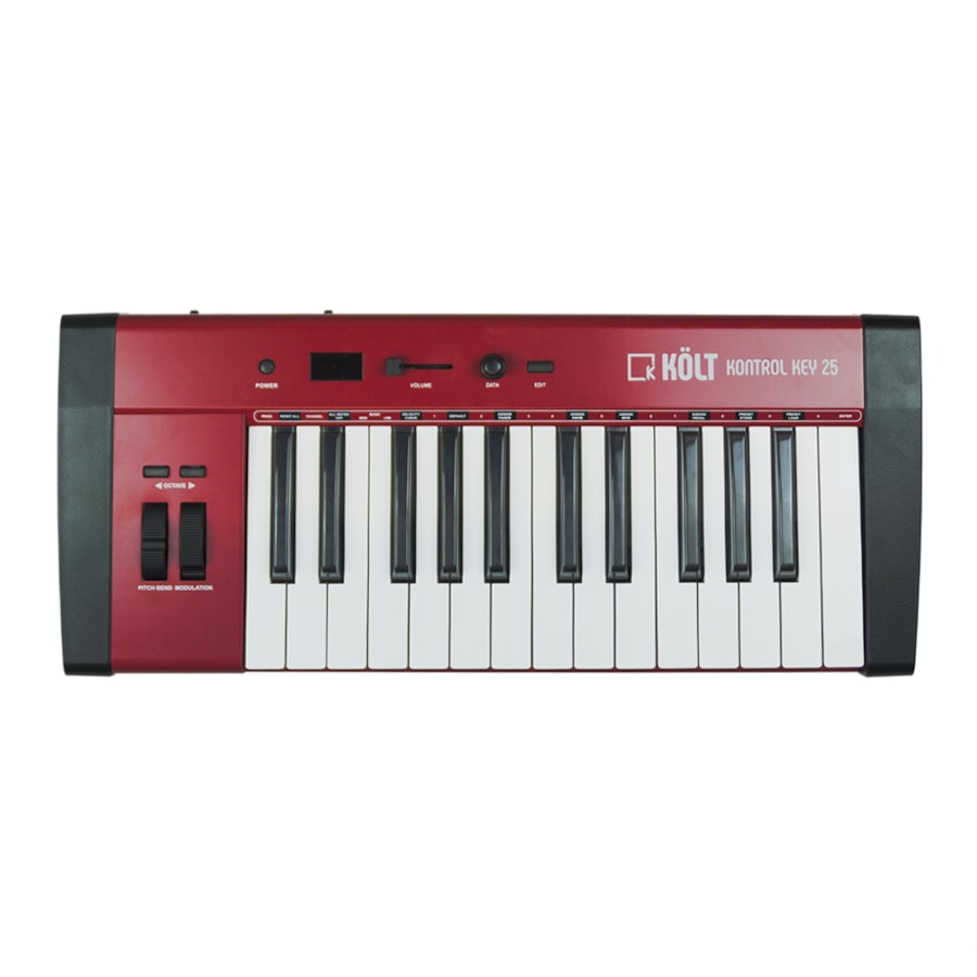Teclado Kolt Kontrol Key 25 Controlador de 25 Teclas Vermelho Teclado Kolt Kontrol Key 25 Controlador de 25 Teclas Vermelho