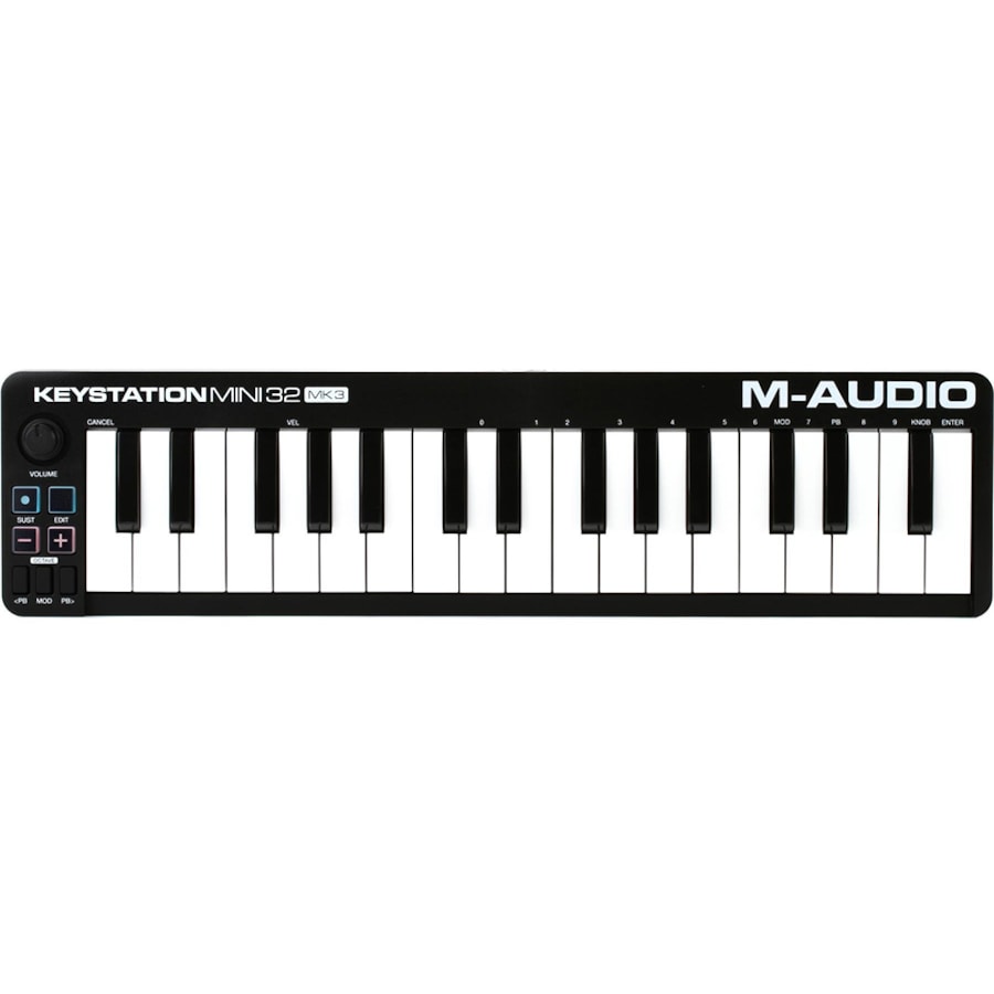 Teclado M-Audio Keystation Mini 32 MK3 Keystation MK3 Series Controlador de 32 Teclas Preto