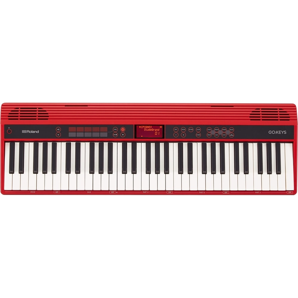 Teclado Roland GO:KEYS GO-61K para Criação Musical Vermelho