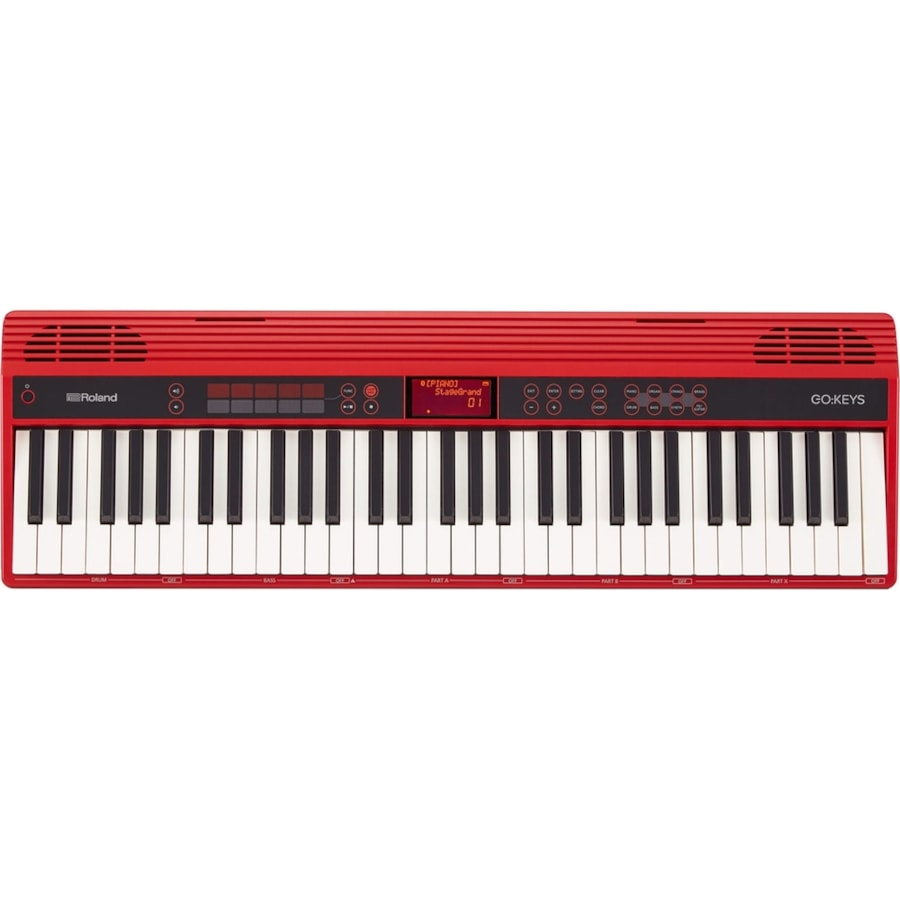 Teclado Roland GO:KEYS GO-61K para Criação Musical Vermelho Teclado Roland GO:KEYS GO-61K para Criação Musical Vermelho