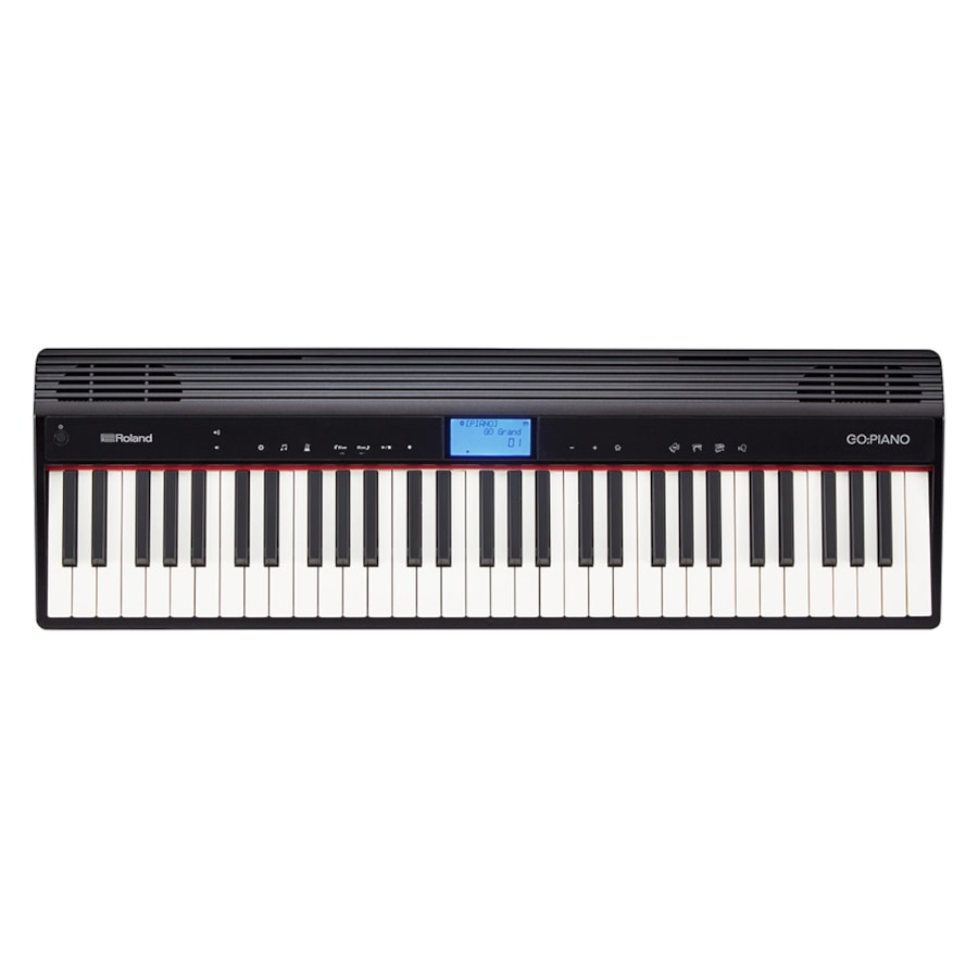 Teclado Roland Go Piano GO-61P para Criação Musical Preto Teclado Roland Go Piano GO-61P para Criação Musical Preto