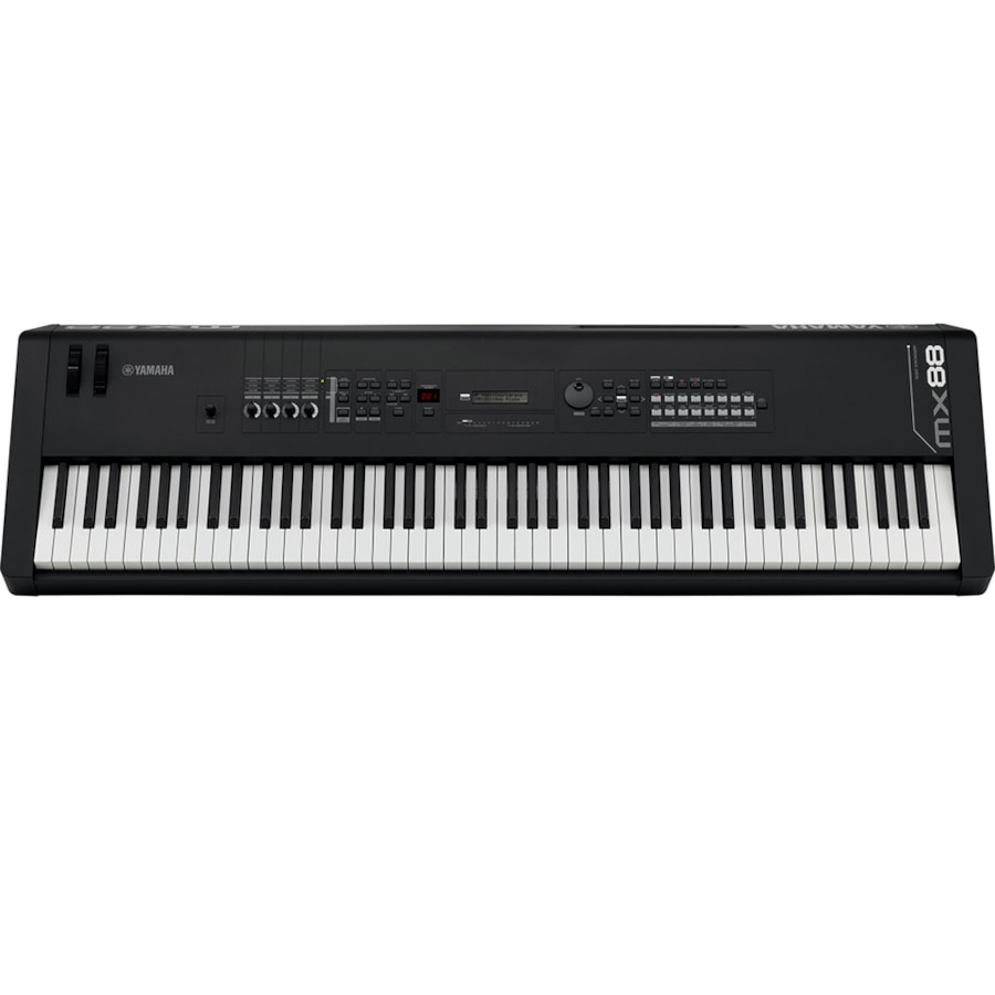Teclado Yamaha MX88 BK Sintetizador Preto 88 Teclas C/ Fonte Teclado Yamaha MX88 BK Sintetizador Preto 88 Teclas C/ Fonte