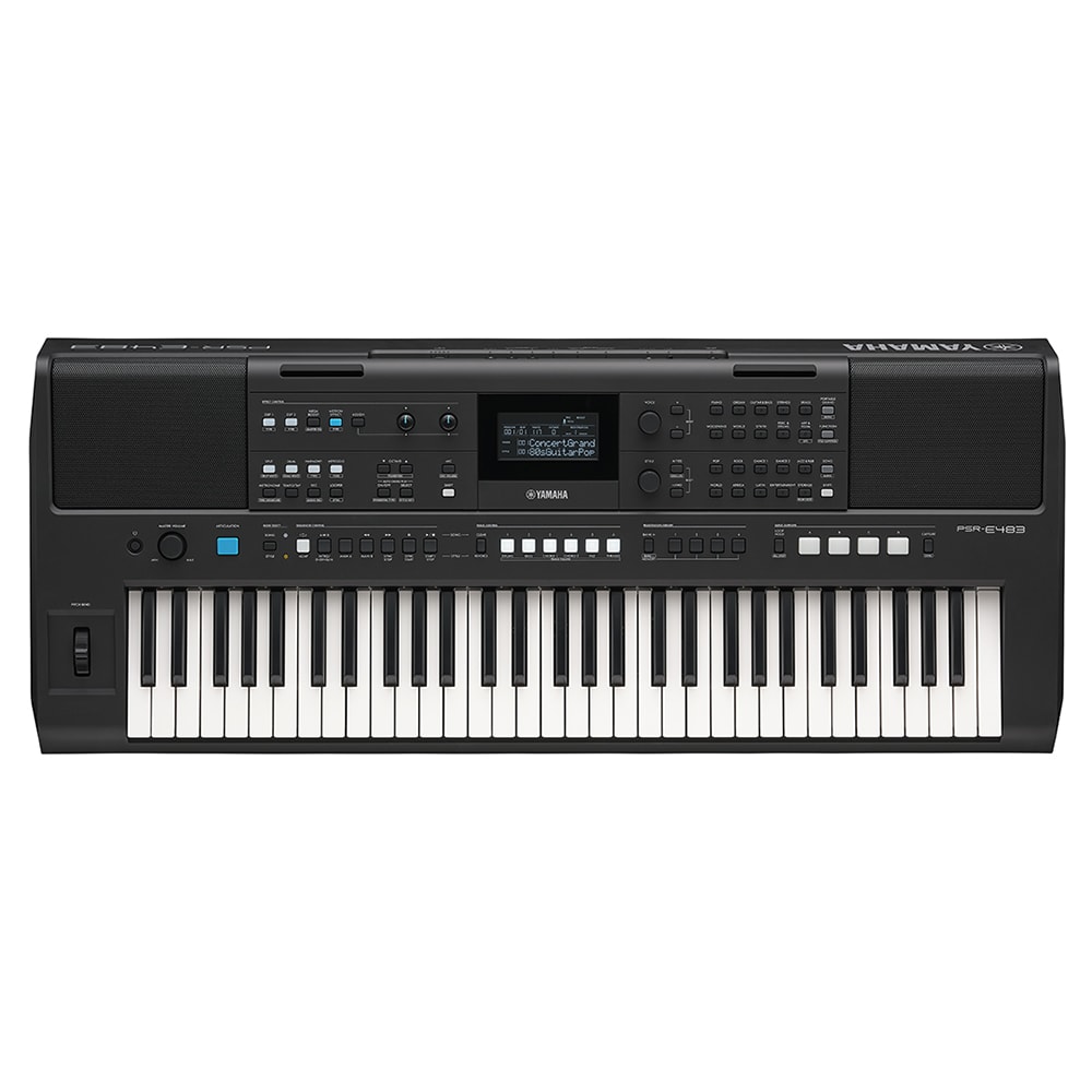 Teclado Yamaha PSR-E483 Arranjador de 61 Teclas Preto C/ Fonte