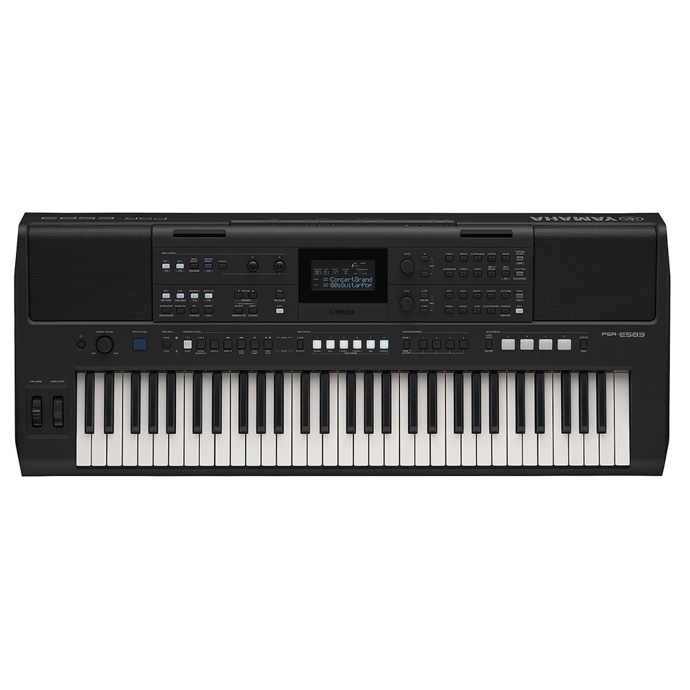 Teclado Yamaha PSR-E583 Arranjador 61 Teclas Preto C/ Fonte