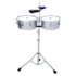 Timbales D One DPT600 13" e 14" Aço Inox C/ Cowbell, Block e Suporte