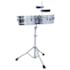 Timbales D One DPT600 13" e 14" Aço Inox C/ Cowbell, Block e Suporte