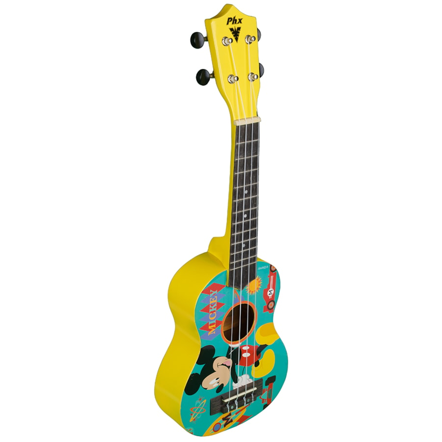 Ukulele PHX UKP-MK1 Mickey Linha Disney Soprano de Nylon Estampado C/ Bag