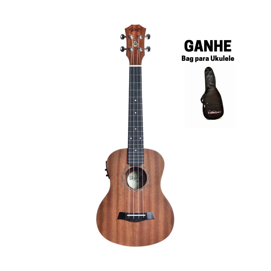 Ukulele Seizi Bali Tobacco Tenor EletroAcústico Ukulele Seizi Bali Tobacco Tenor EletroAcústico