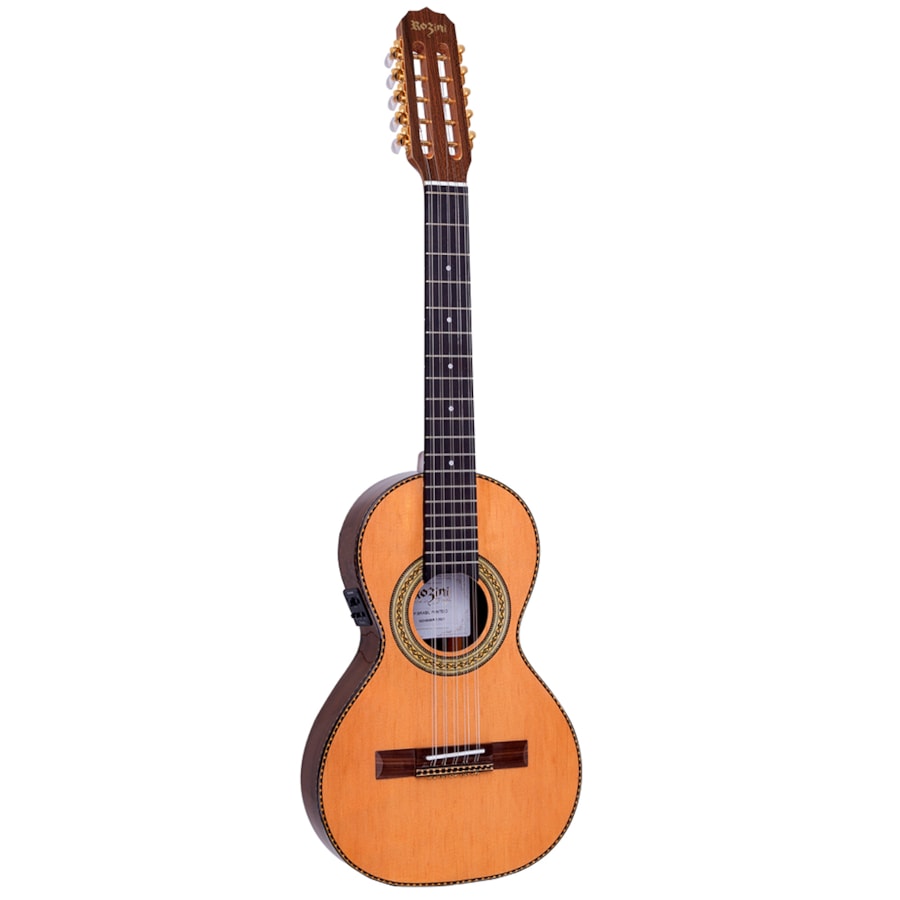 Viola Caipira Rozini RV 316 FP2-N-LP Presença Brasil Elétroacustico Verniz