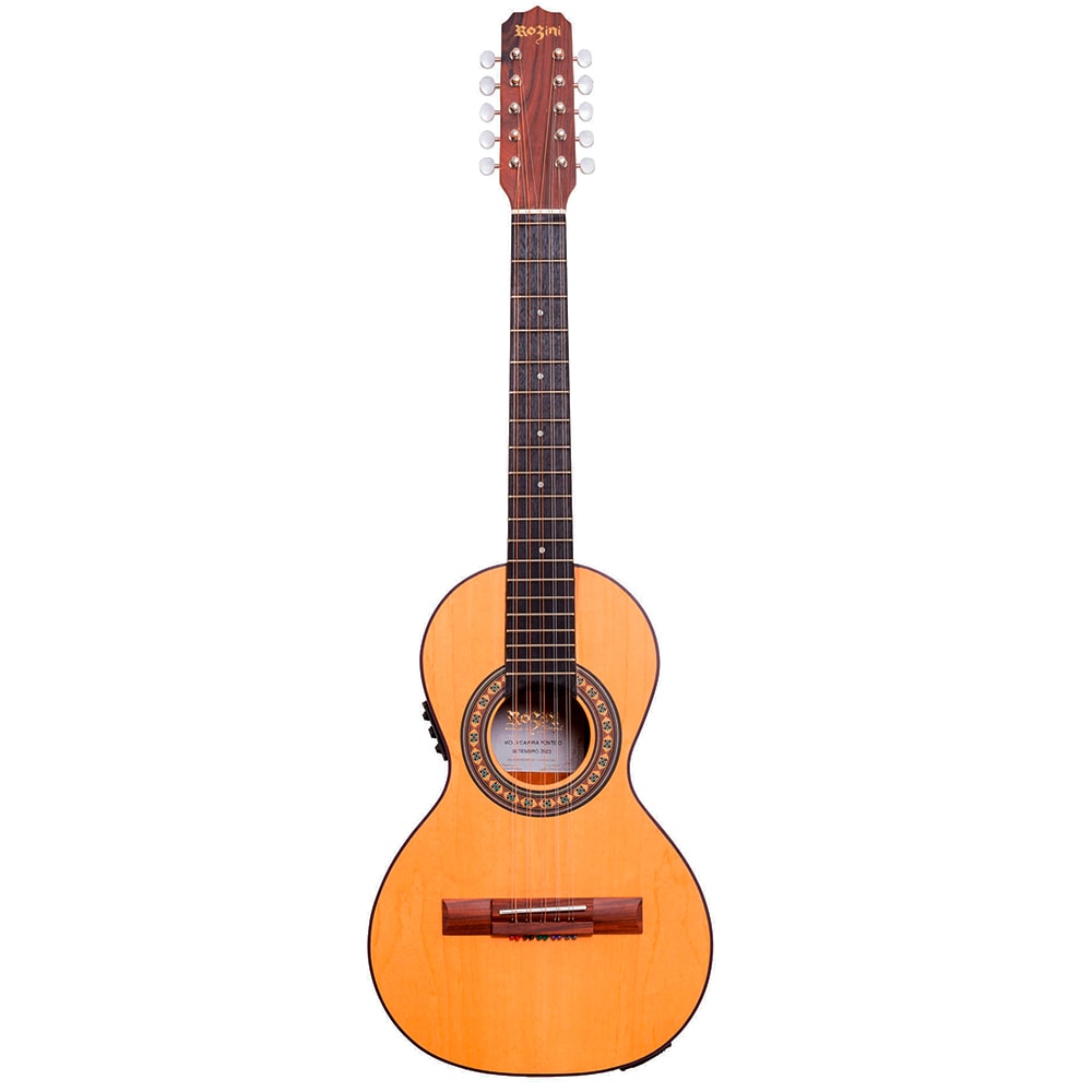 Viola Caipira Rozini RV151 EGC-F1 Presença Brasil Elétroacustico Natural Fosco