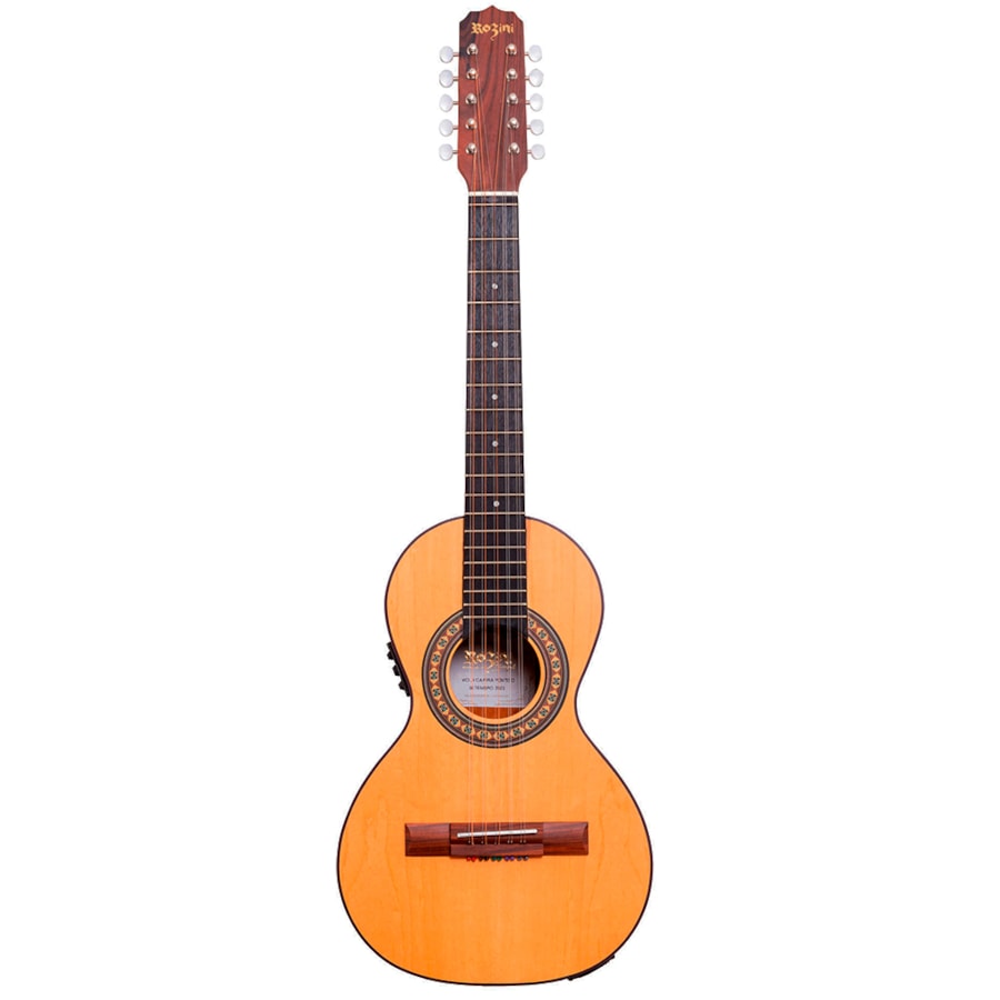 Viola Caipira Rozini RV151 EGC-F1 Presença Brasil Elétroacustico Natural Fosco