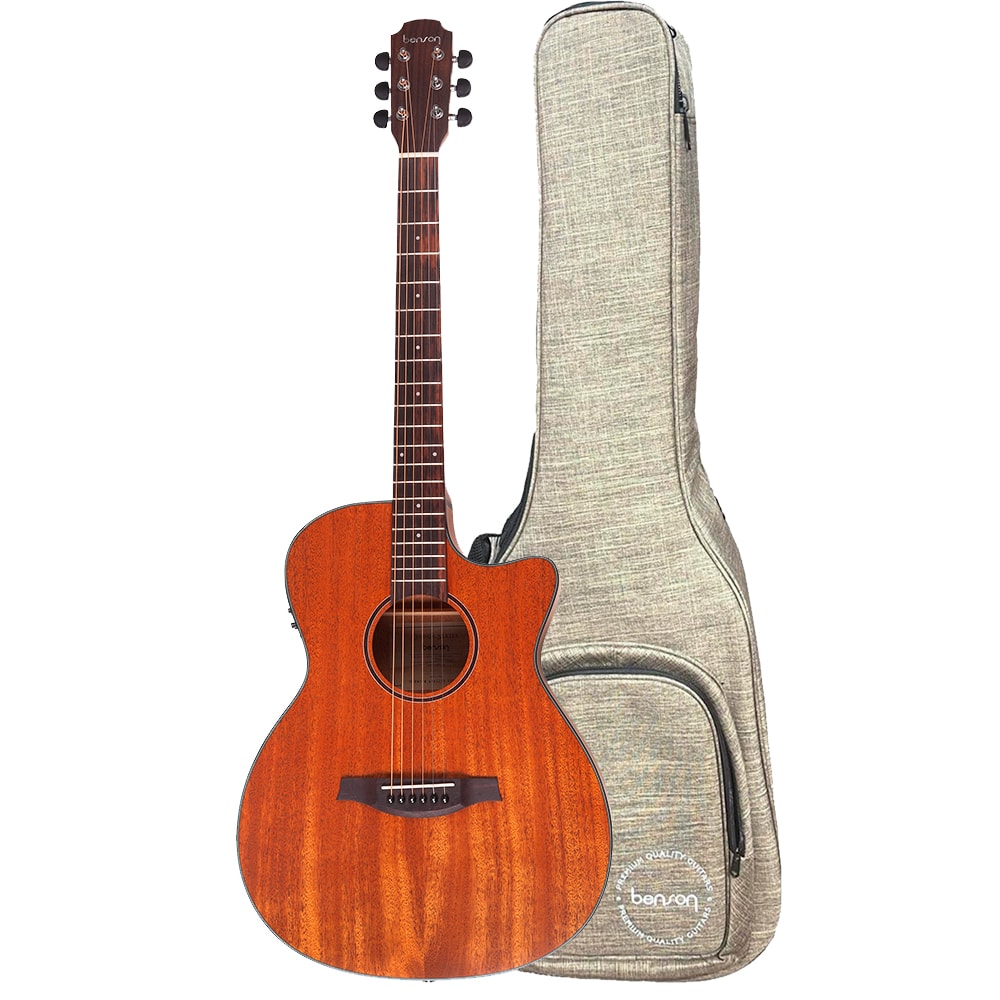 Violão Benson EXF500CE MAH NS Exodus Series Auditorium Aço Natural Fosco com Bag