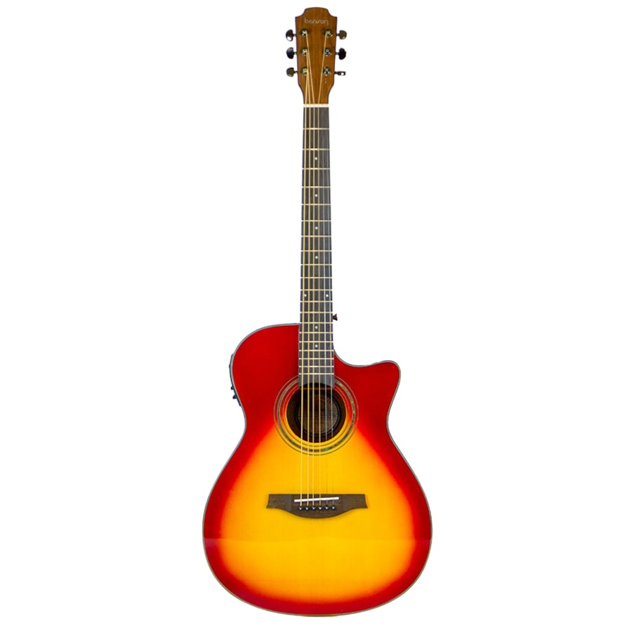 Violão Benson GF100CE HB Genesis Series Grand Concert de Aço Heritage Cherry Gloss C/ Afinador
