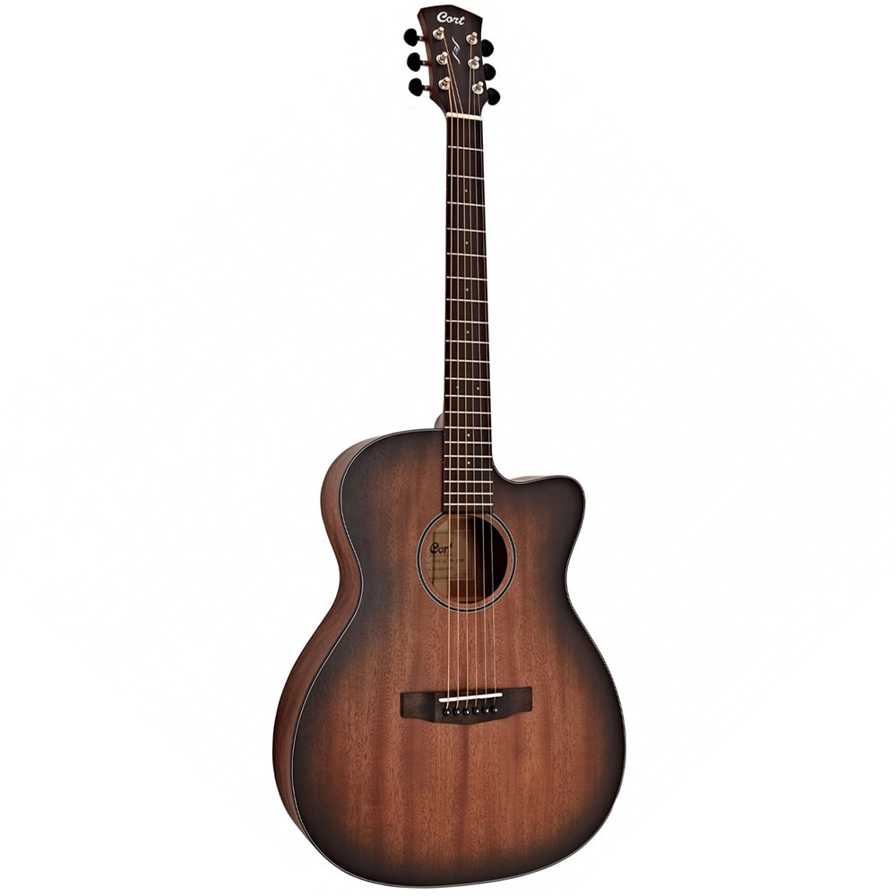 Violão Cort Core-OC Mahogany OPBB Core Series Orchestra Model de Aço Open Pore Black Burst C/ Fishman e Hard Bag