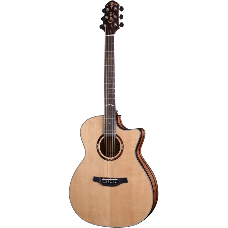 Violão Crafter HG-800CE N Linha 800 Grand Auditorium de Aço C/ Afinador CR-T NV Natural