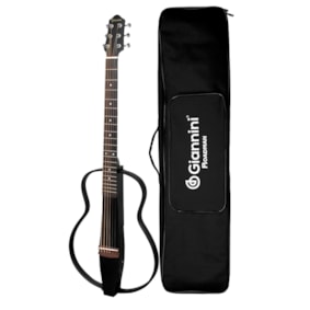 Violão Giannini Roadman GRMS BK Preto Eletroacústico Aço C/ Bag