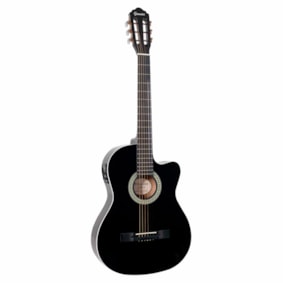 Violão Giannini Start SF-14 CEQ BK De Aço C/ Afinador Preto