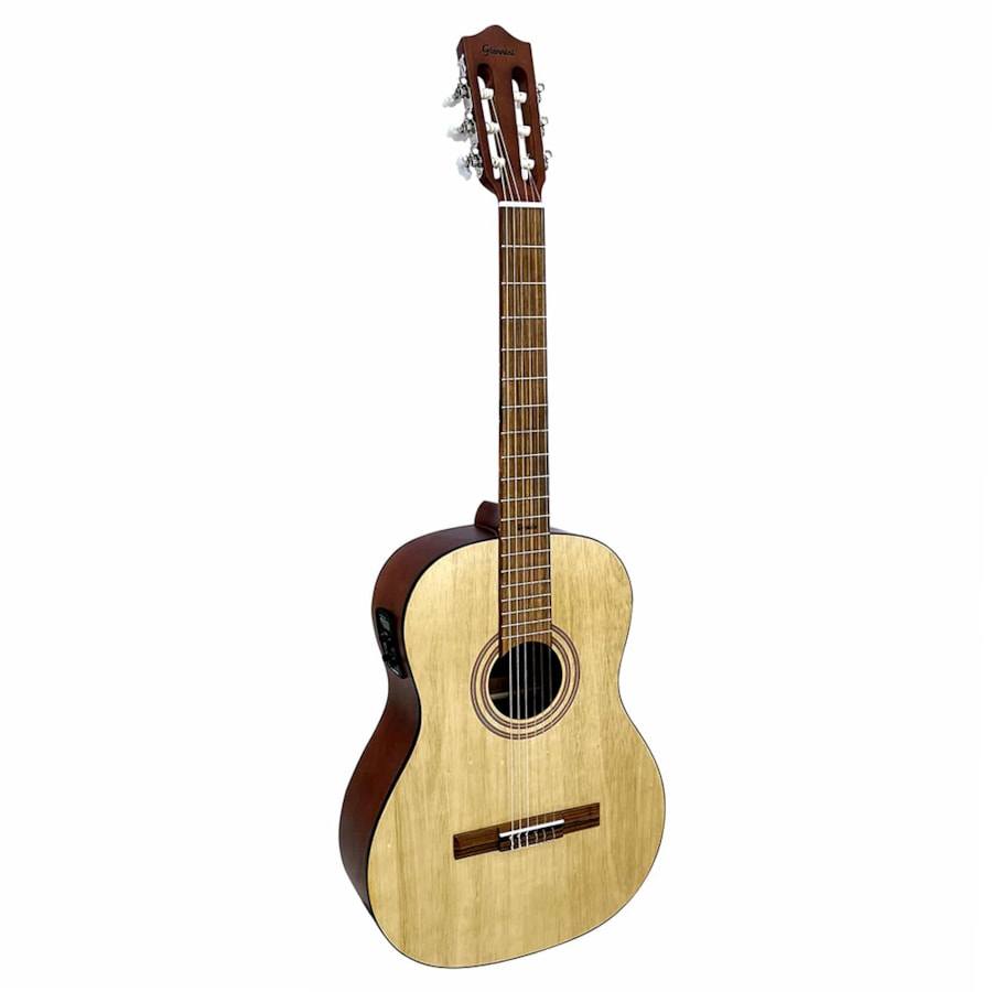 Violão Giannini Trovador NTR1 EQ NS Série Estudo Nacional Clássico de Nylon Natural C/ Tampo Maciço e Afinador Violão Giannini Trovador NTR1 EQ NS Série Estudo Nacional Clássico de Nylon Natural C/ Tampo Maciço e Afinador