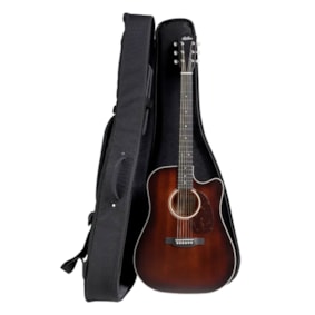 Violão Hertom Stege Dread CE MHB Mahogany Satin Eletroacústico Aço C/ Bag