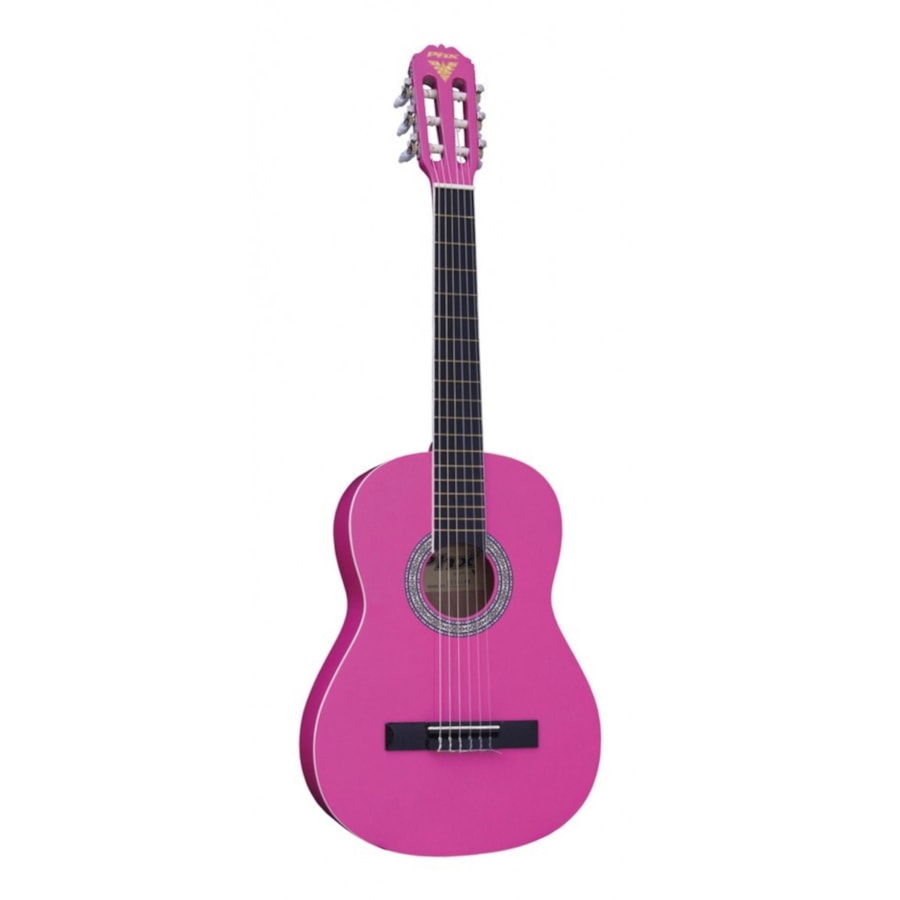 Violão Infantil PHX PX34 Rosa c/ Capa