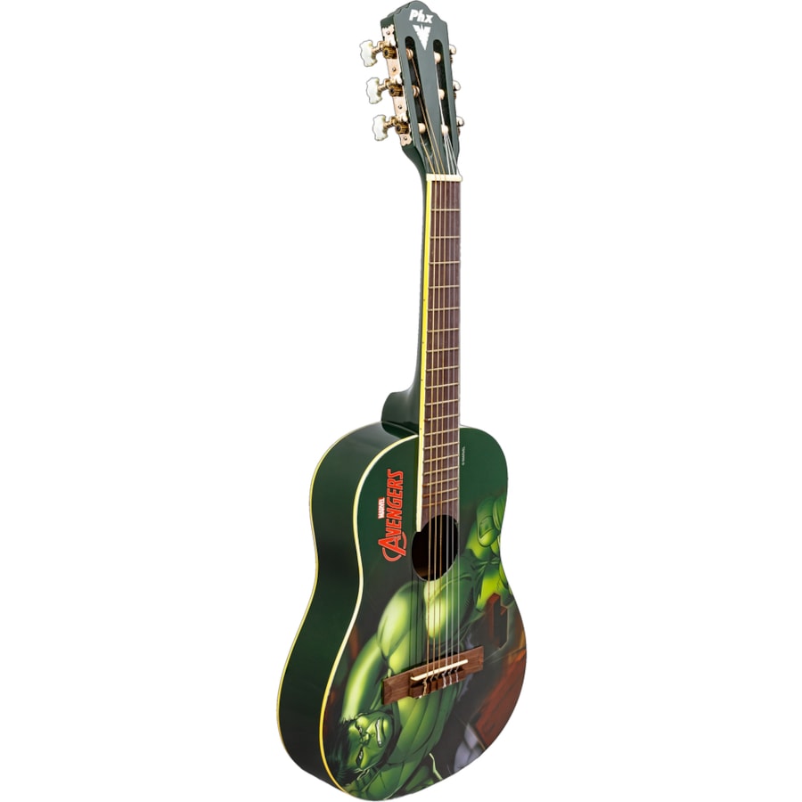 Violão Infantil PHX VIM-H1 Hulk Linha Marvel de Nylon Estampado