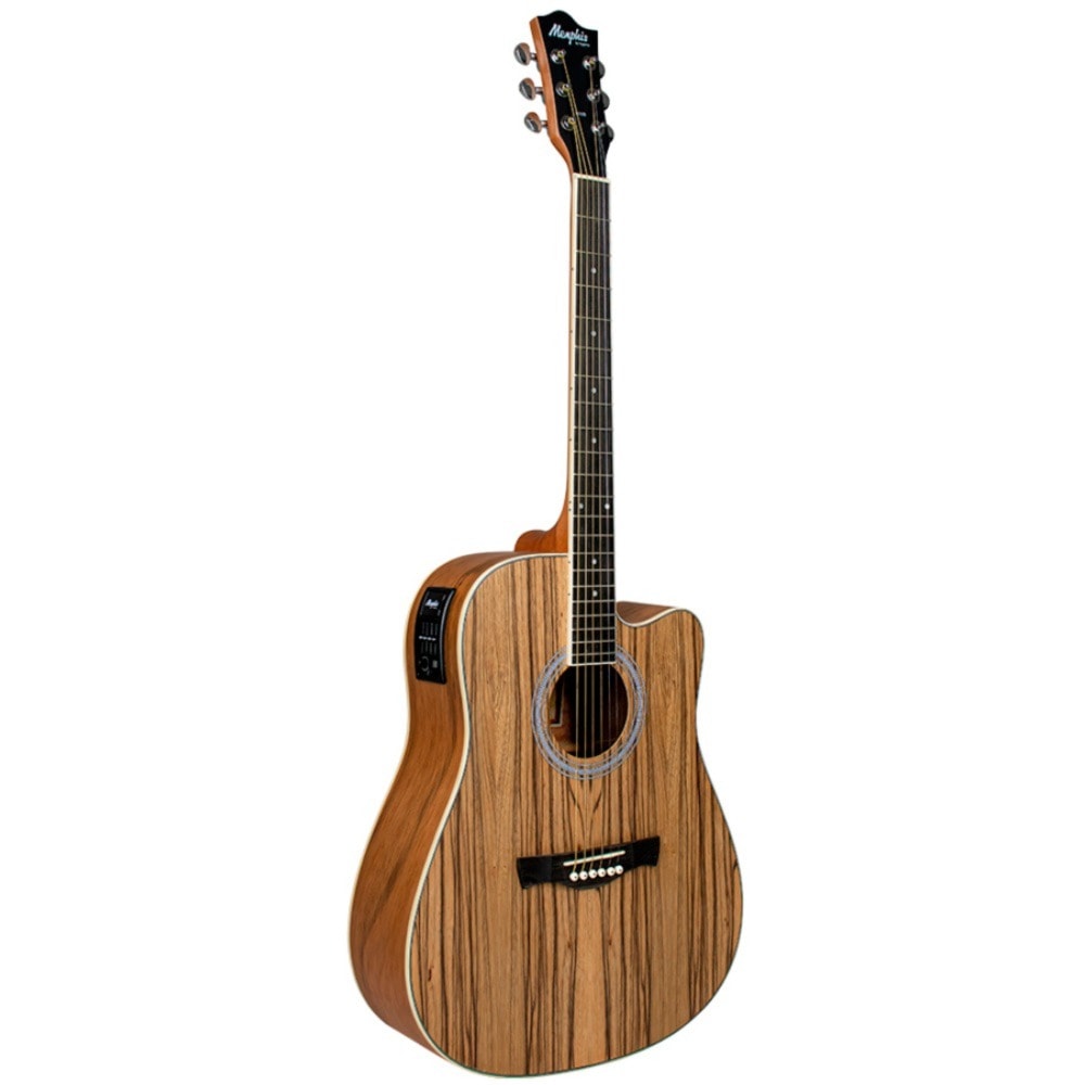 Violão Memphis by Tagima MD-25 EQ NTWS Memphis Series Folk de Aço Natural Walnut Satin C/ Afinador