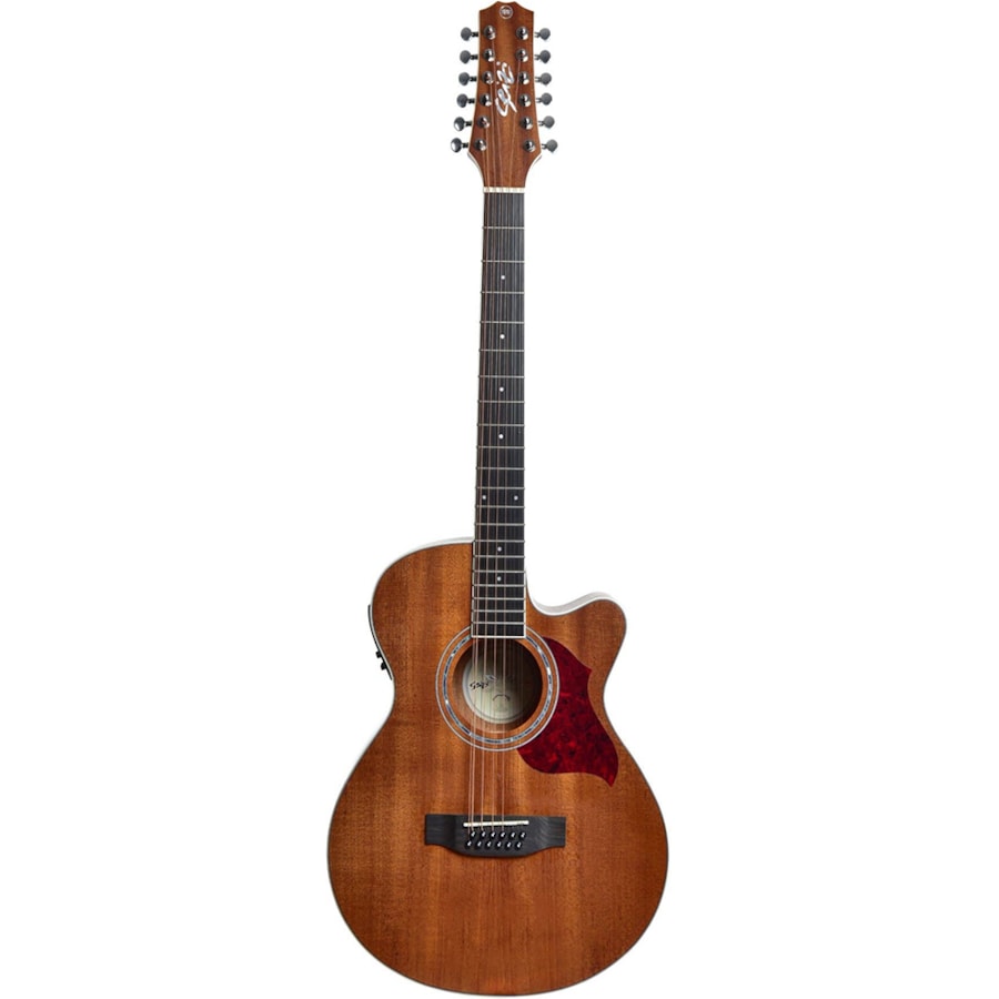 Violão Seizi Kyoto MGS Linha Originals Auditorium de Aço 12 Cordas Mahogany Satin C/ Afinador e Bag