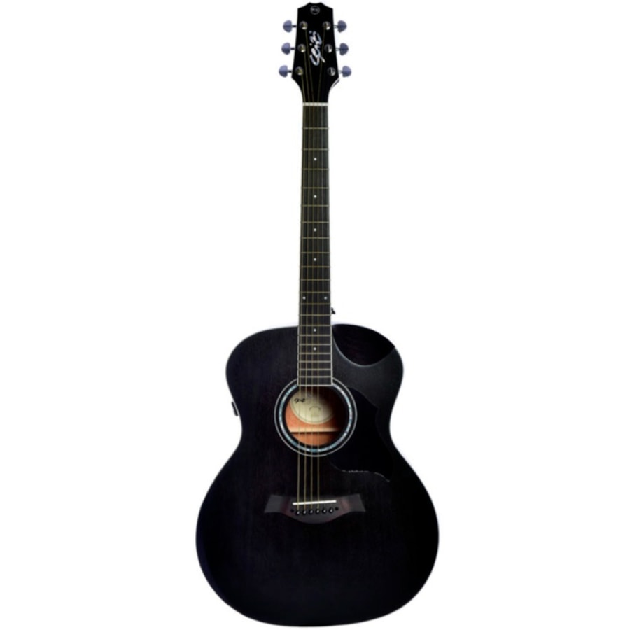 Violão Seizi Nagoya Mirai OPB Grand Concert de Aço Preto Open Pore C/ Pré com Efeitos e Bag Violão Seizi Nagoya Mirai OPB Grand Concert de Aço Preto Open Pore C/ Pré com Efeitos e Bag