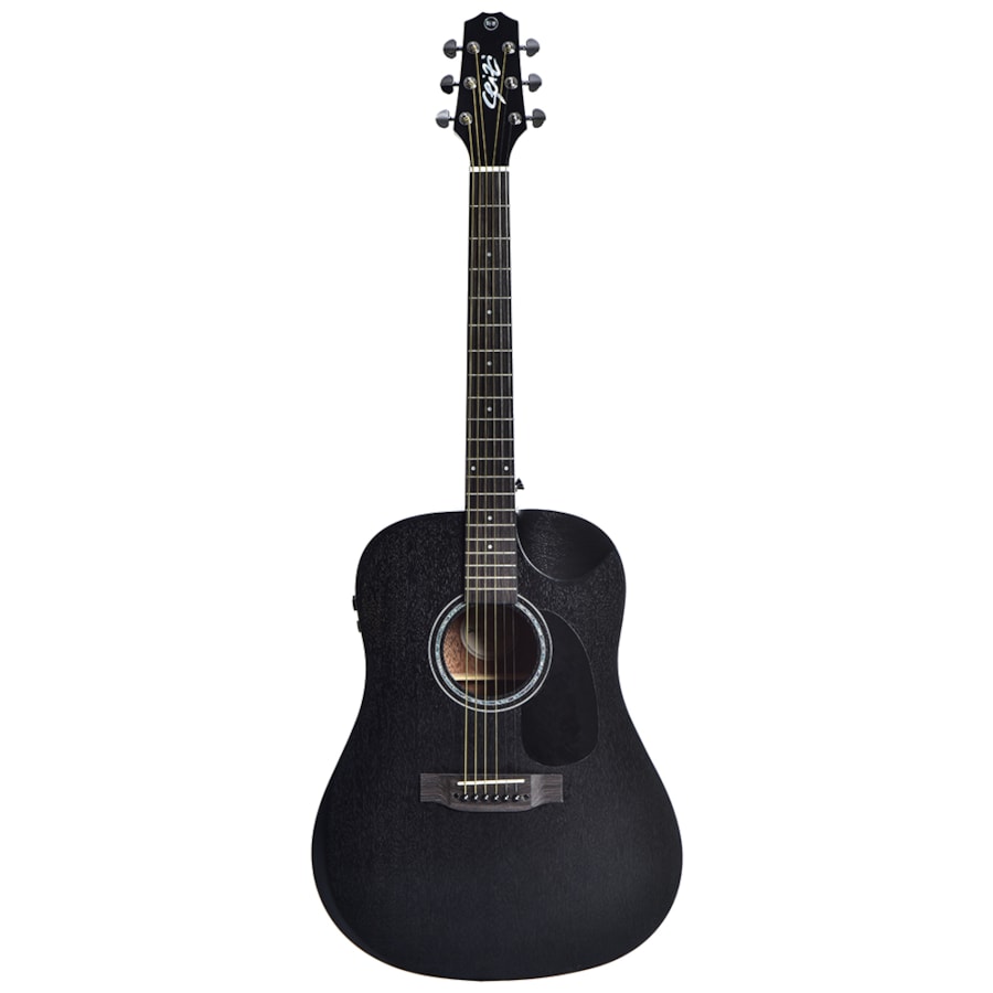 Violão Seizi Neo Akira Mirai OPB Linha Originals Folk de Aço Open Pore Preto C/ Pré com Efeitos e Bag Violão Seizi Neo Akira Mirai OPB Linha Originals Folk de Aço Open Pore Preto C/ Pré com Efeitos e Bag