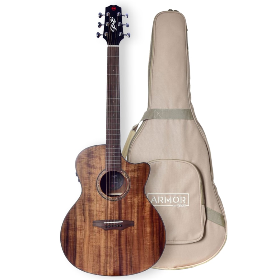 Violão Seizi Ryu Mirai Linha Supreme Auditorium de Aço Koa c/ Pré com Efeitos e Bag Violão Seizi Ryu Mirai Linha Supreme Auditorium de Aço Koa c/ Pré com Efeitos e Bag