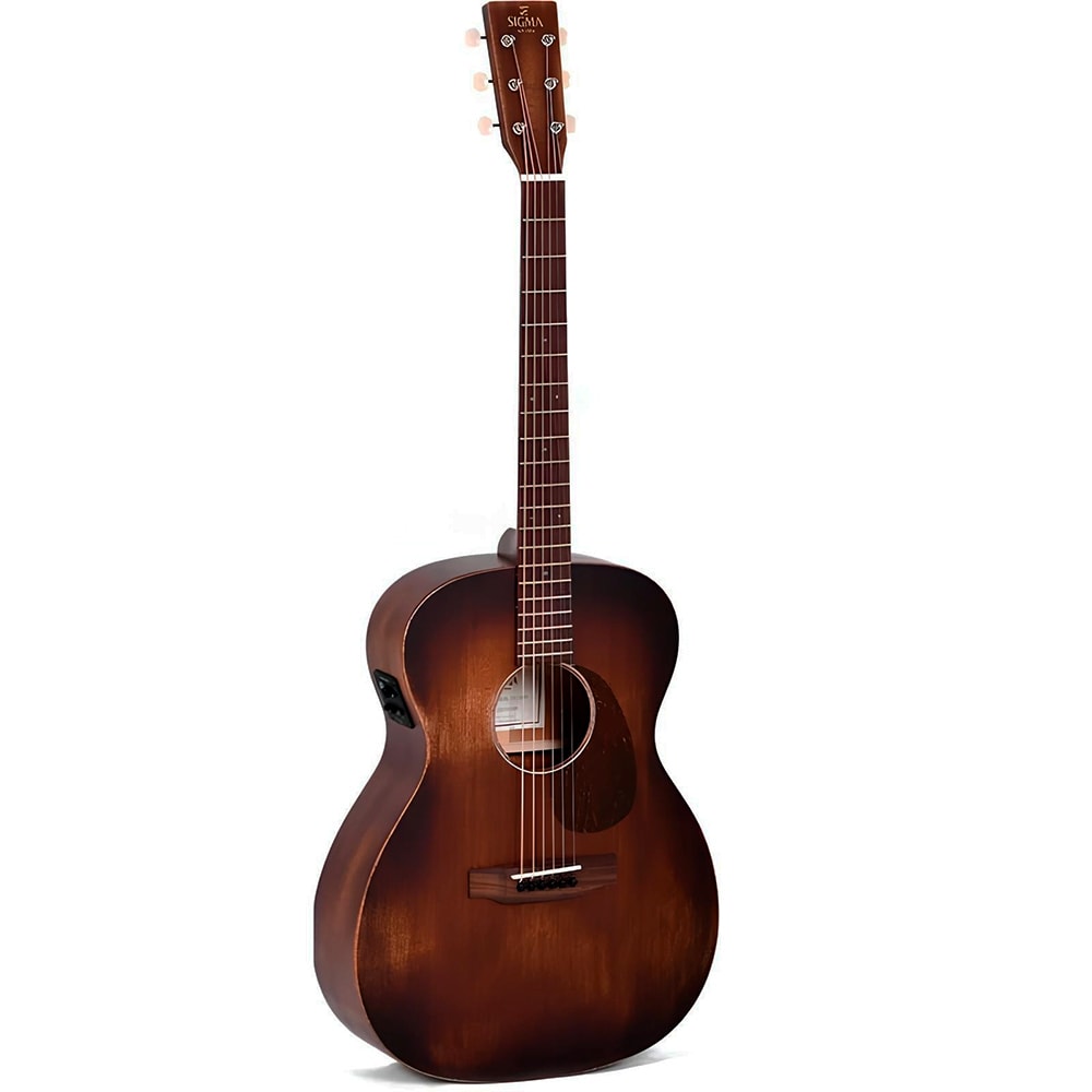 Violão Sigma 000M-15E Natural Satin Standard Series Aço Eletroacústico