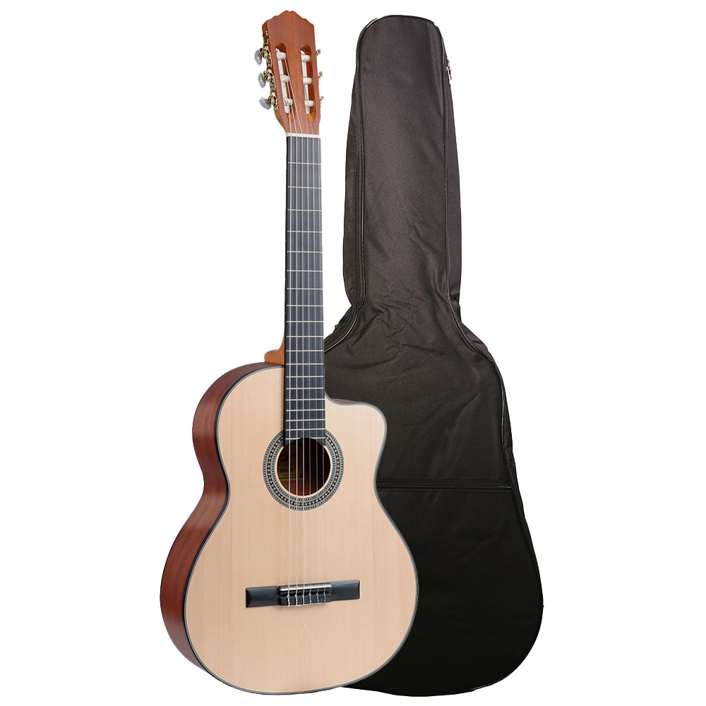 Violão Smiger CGM10 NS Natural Fosco Eletroacústico Clássico Nylon C/ Bag

