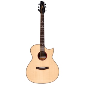 Violão Smiger FN90 NA Natural Fosco Eletroacústico Auditorium Aço C/ Bag e Afinador Violão Smiger FN90 NA Natural Fosco Eletroacústico Auditorium Aço C/ Bag e Afinador