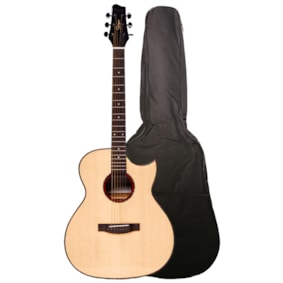 Violão Smiger FN90 NA Natural Fosco Eletroacústico Auditorium Aço C/ Bag e Afinador Violão Smiger FN90 NA Natural Fosco Eletroacústico Auditorium Aço C/ Bag e Afinador