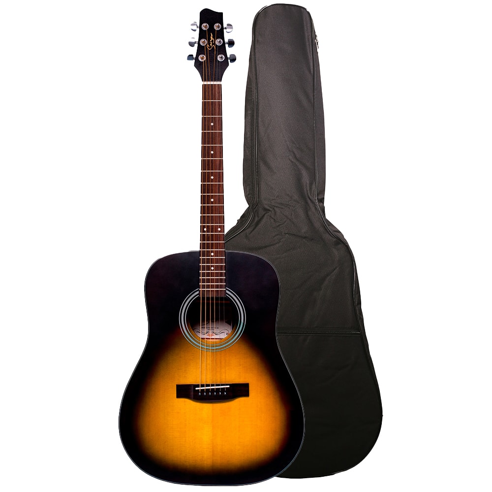Violão Smiger GN81D SB Sunburt Eletroacústico Folk Aço C/ Bag e Afinador