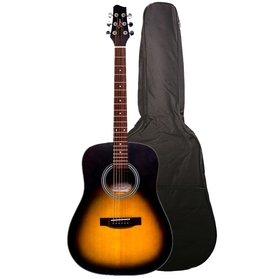 Violão Smiger GN81D SB Sunburt Eletroacústico Folk Aço C/ Bag e Afinador Violão Smiger GN81D SB Sunburt Eletroacústico Folk Aço C/ Bag e Afinador