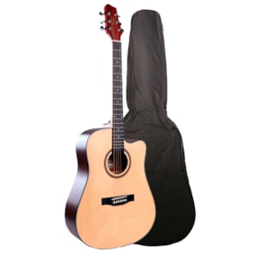 Violão Smiger SM411 NS Natural Satin Eletroacústico Folk Aço C/ Bag Violão Smiger SM411 NS Natural Satin Eletroacústico Folk Aço C/ Bag
