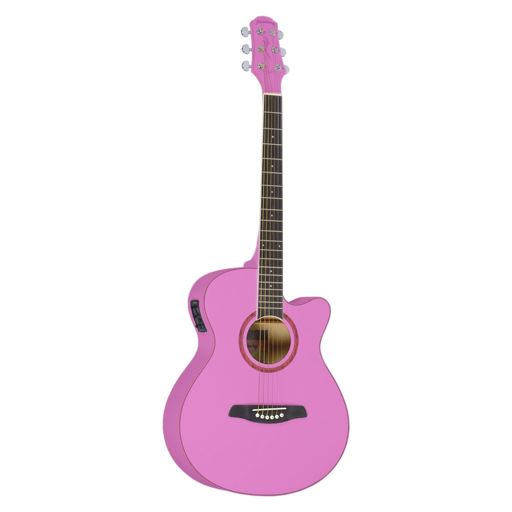 Violão Strinberg Berlin BE30C PK Euro Series Artístico de Aço c/ Afinador Rosa