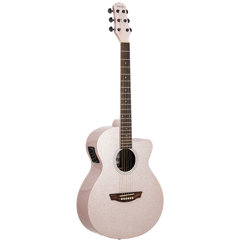 Violão Strinberg CA50C PK Pink Sparkle Full Sparkle Cromo Eletroacústico Aço