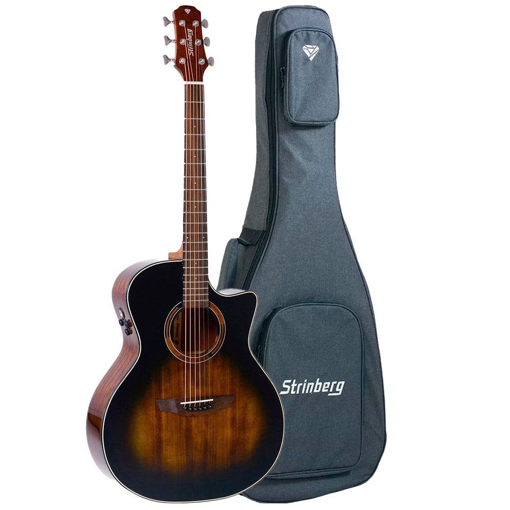 Violão Strinberg DA2SC SBK Sunburst Black Diamond Serie Eletroacustico C/ Bag 