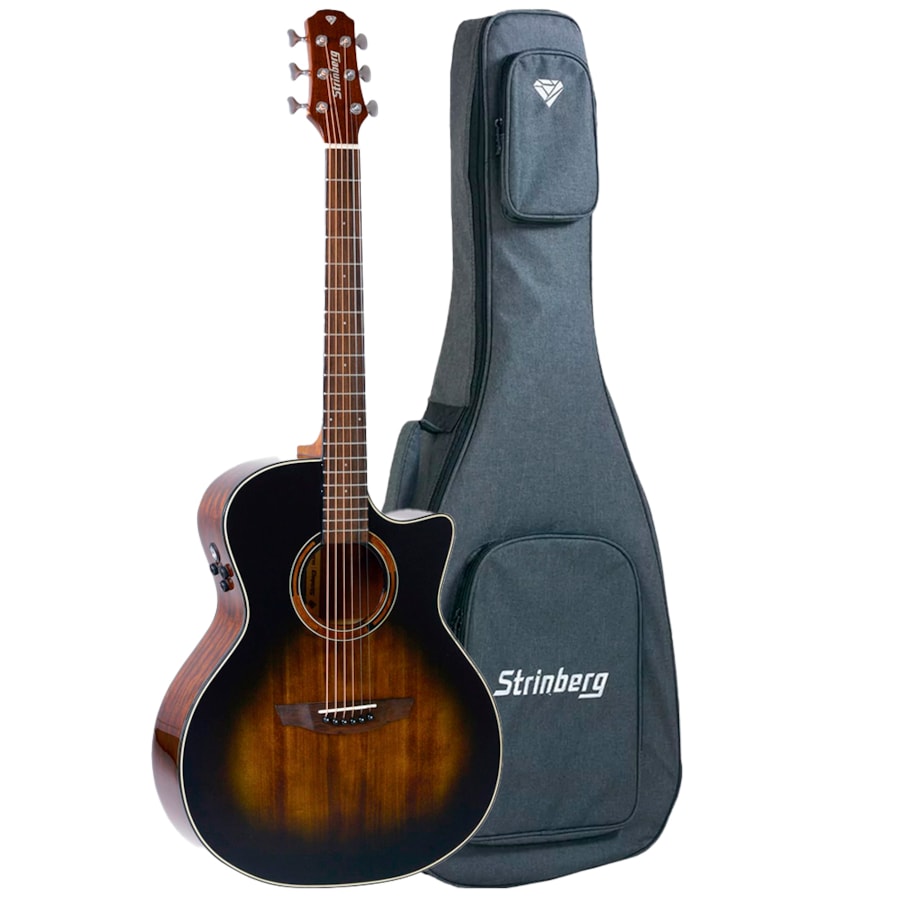 Violão Strinberg DA2SC SBK Sunburst Black Diamond Serie Eletroacustico C/ Bag  Violão Strinberg DA2SC SBK Sunburst Black Diamond Serie Eletroacustico C/ Bag