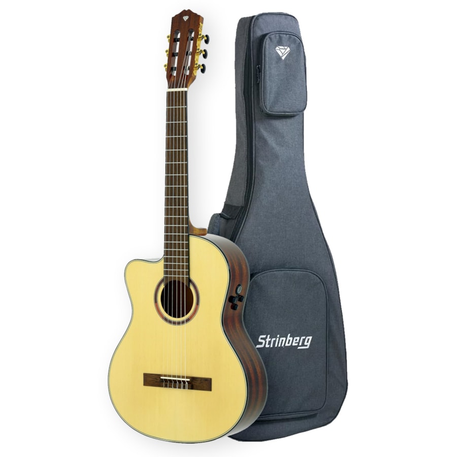 Violão Strinberg DC1C Natural Canhoto Diamond Series Nylon com Bag