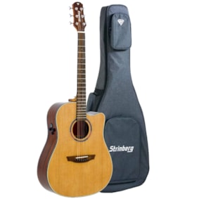 Violão Strinberg DD1C Natural Satin Diamond Series Folk Aço com Bag Violão Strinberg DD1C Natural Satin Diamond Series Folk Aço com Bag