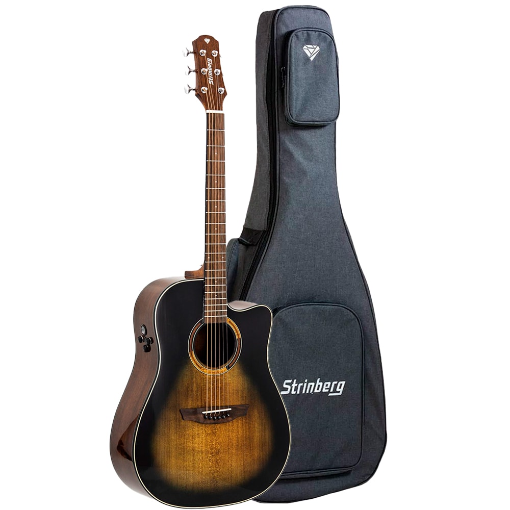 Violão Strinberg DD2SC SBK Sunburst Black Diamond Series Eletroacústico C/ Bag