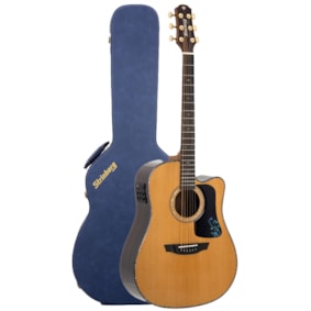 Violão Strinberg DD6SC RT N Natural Brilhoso Linha Diamon De Aço C/ Case