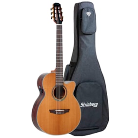 Violão Strinberg DN3SC RT NS Natural Satin Eletroacústico Artistico de Nylon C/ Bag Violão Strinberg DN3SC RT NS Natural Satin Eletroacústico Artistico de Nylon C/ Bag