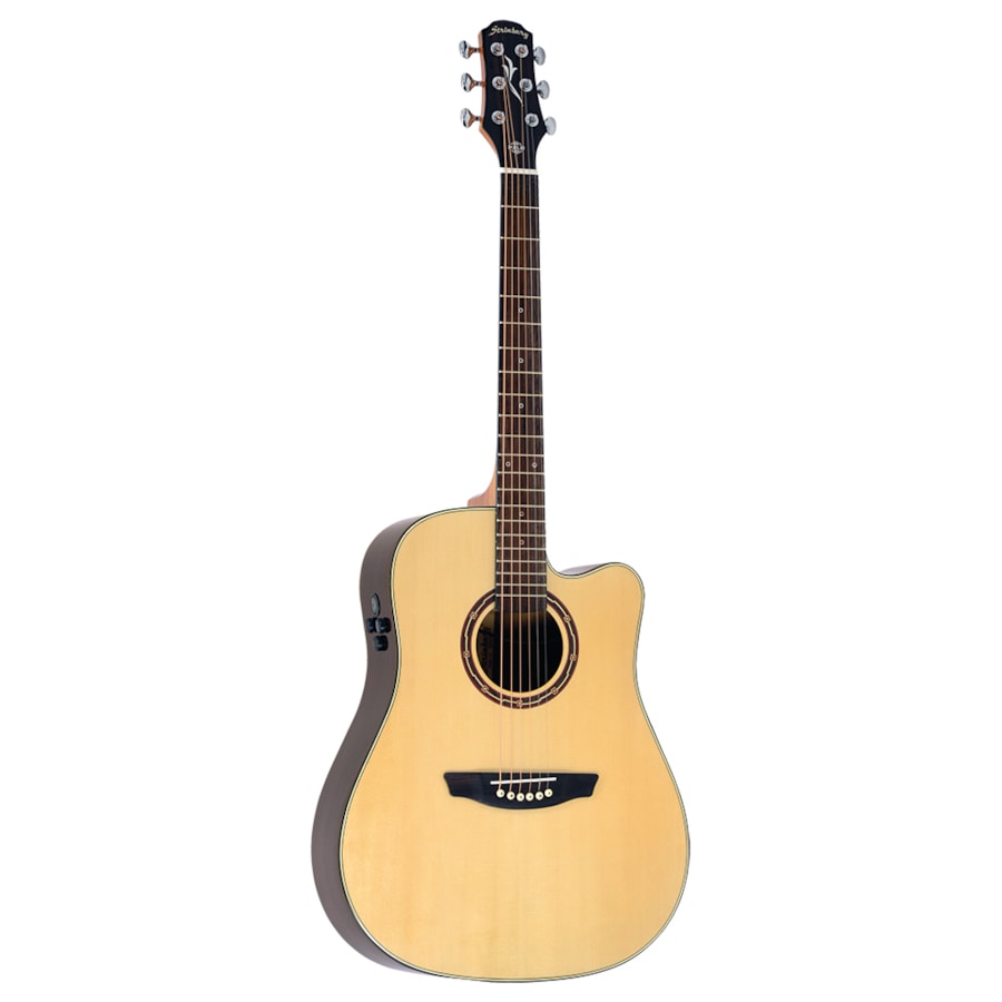 Violão Strinberg Dublin DE50SC N Euro Series Folk de Aço C/ Tampo Sólido e Afinador Natural Violão Strinberg Dublin DE50SC N Euro Series Folk de Aço C/ Tampo Sólido e Afinador Natural