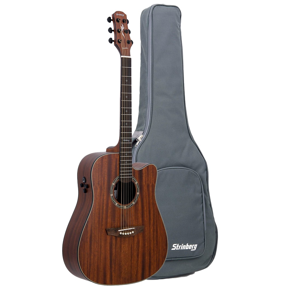 Violão Strinberg London LE50C MGS Mahogany Satin Eletroacústico Aço C/ Bag